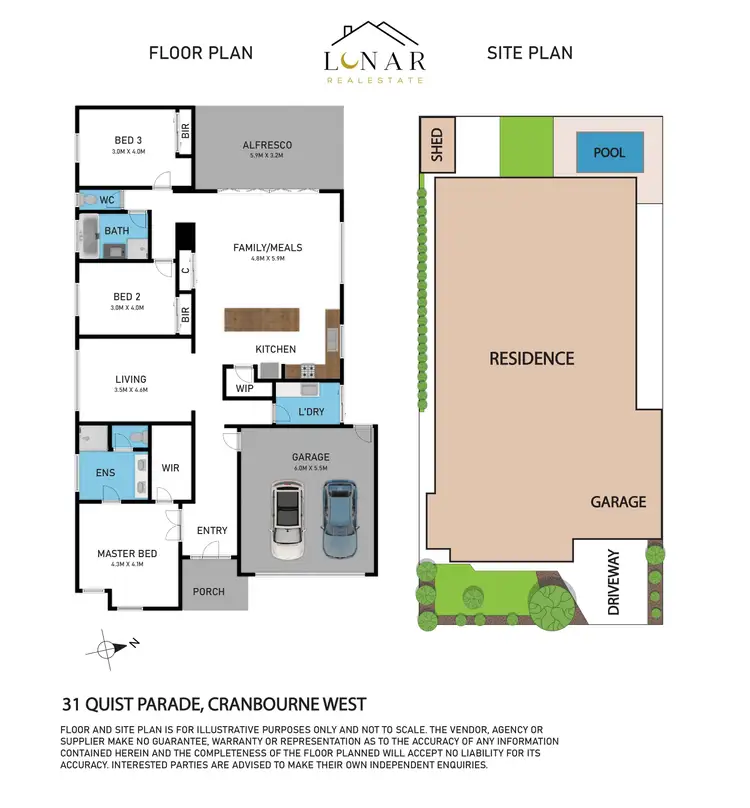 Floorplan of Homely house listing, 31 Quist Parade, Cranbourne West VIC 3977