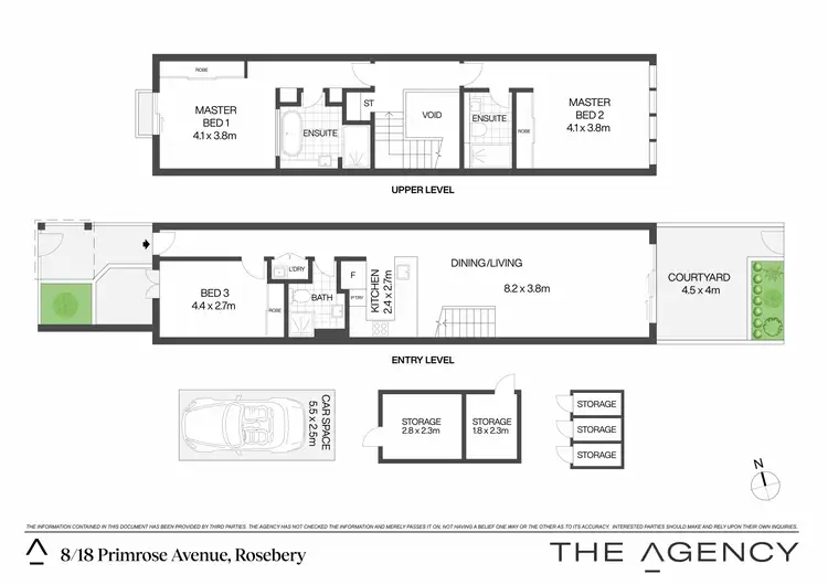 Floorplan of Homely townhouse listing, 8/18 Primrose Avenue, Rosebery NSW 2018