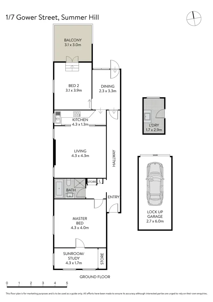 Floorplan of Homely apartment listing, 1/7 Gower Street, Summer Hill NSW 2130