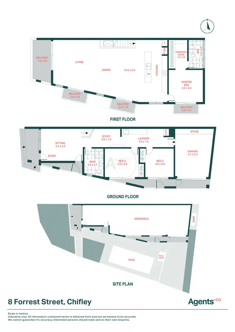 Floorplan of Homely semi-detached listing, 8 Forrest Street, Chifley NSW 2036