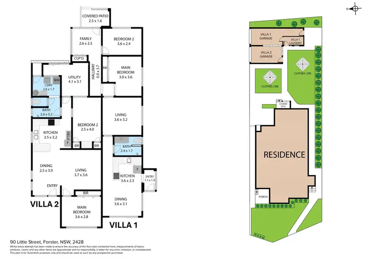 Floorplan of Homely unit listing, 1/90 Little Street, Forster NSW 2428