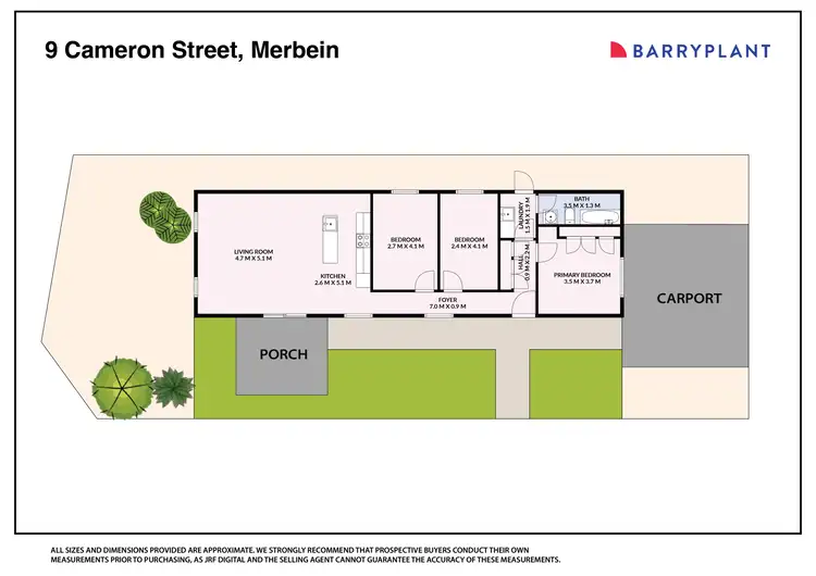 Floorplan of Homely house listing, 9 Cameron Street, Merbein VIC 3505