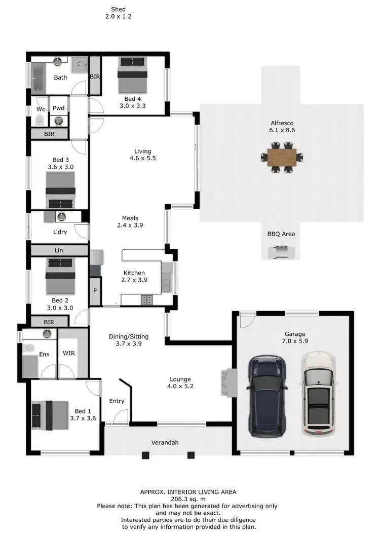 Floorplan of Homely house listing, 7 Jevington Drive, Wodonga VIC 3690
