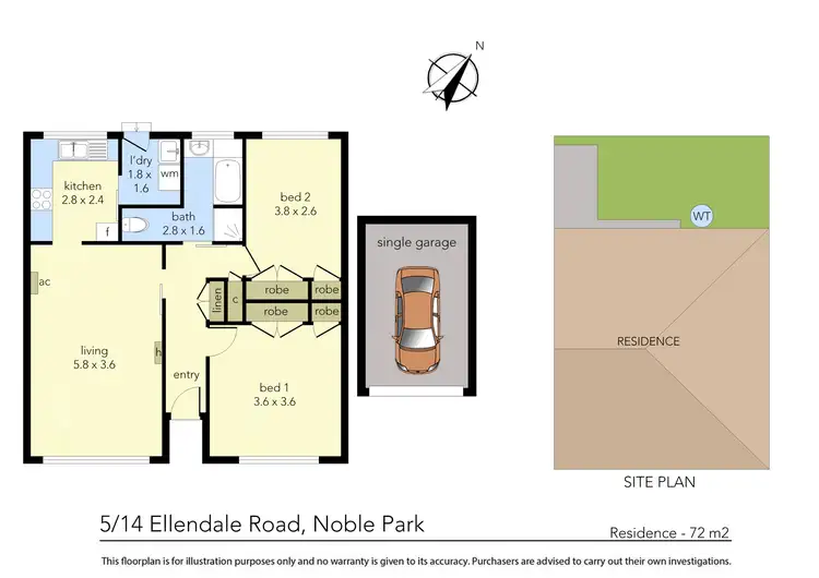 Floorplan of Homely unit listing, 5/14 Ellendale Road, Noble Park VIC 3174