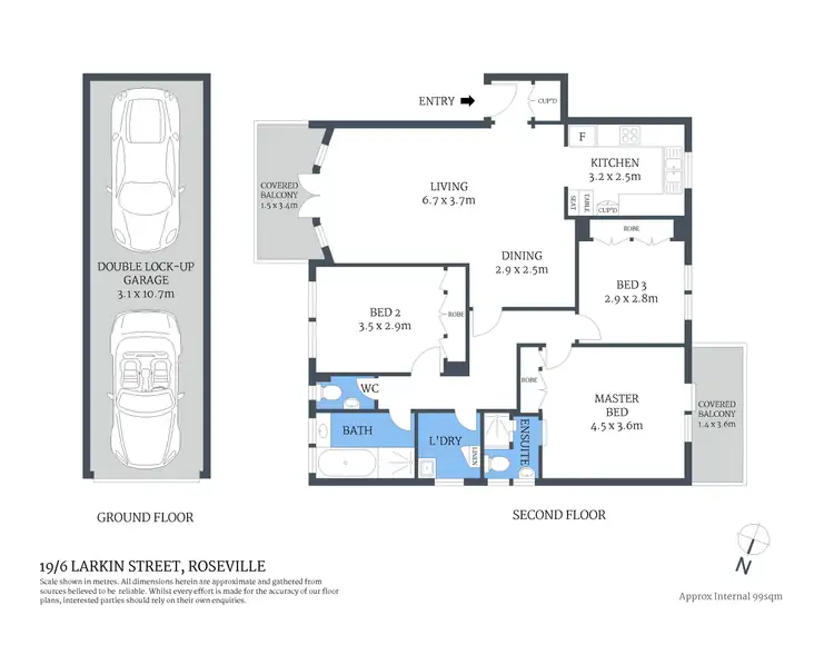 Floorplan of Homely apartment listing, 19/6 Larkin Street, Roseville NSW 2069