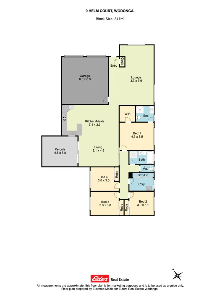 Floorplan of Homely house listing, 9 Helm Court, Wodonga VIC 3690