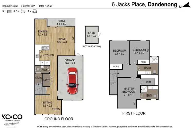 Floorplan of Homely townhouse listing, 6 Jacks Place, Dandenong VIC 3175