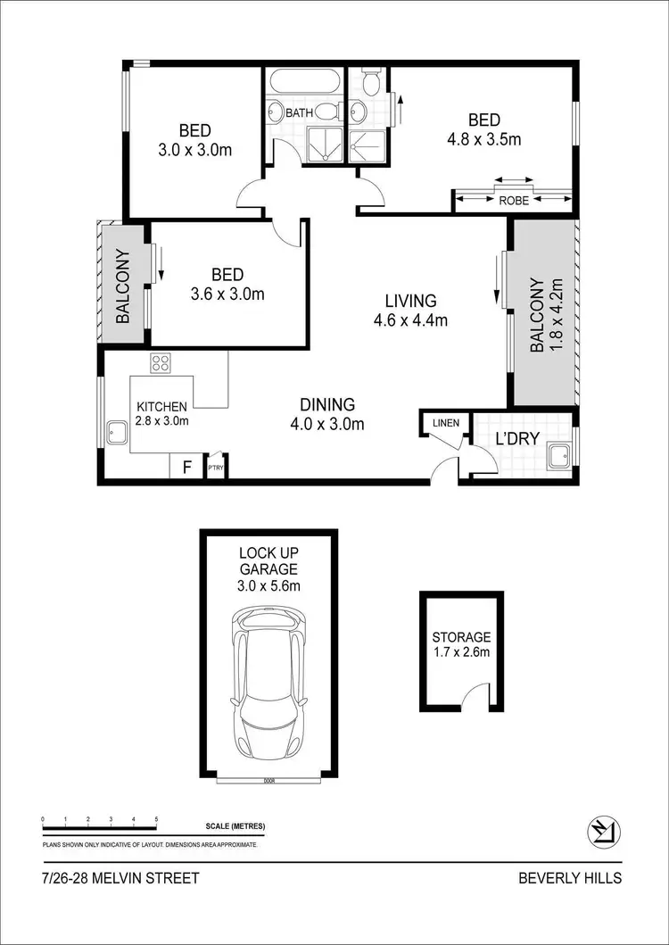 Floorplan of Homely apartment listing, 7/28 Melvin Street, Beverly Hills NSW 2209