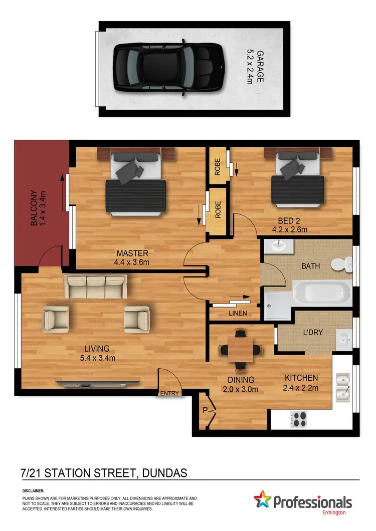 Floorplan of Homely apartment listing, 7/21 Station Street, Dundas NSW 2117