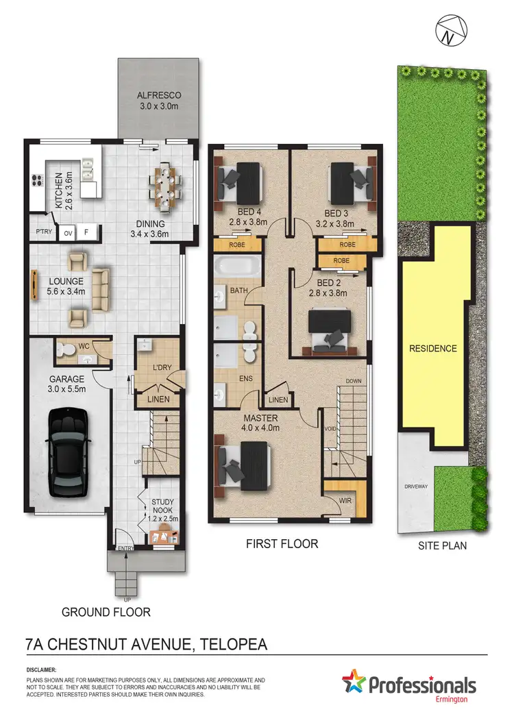 Floorplan of Homely semi-detached listing, 7A Chestnut Avenue, Telopea NSW 2117