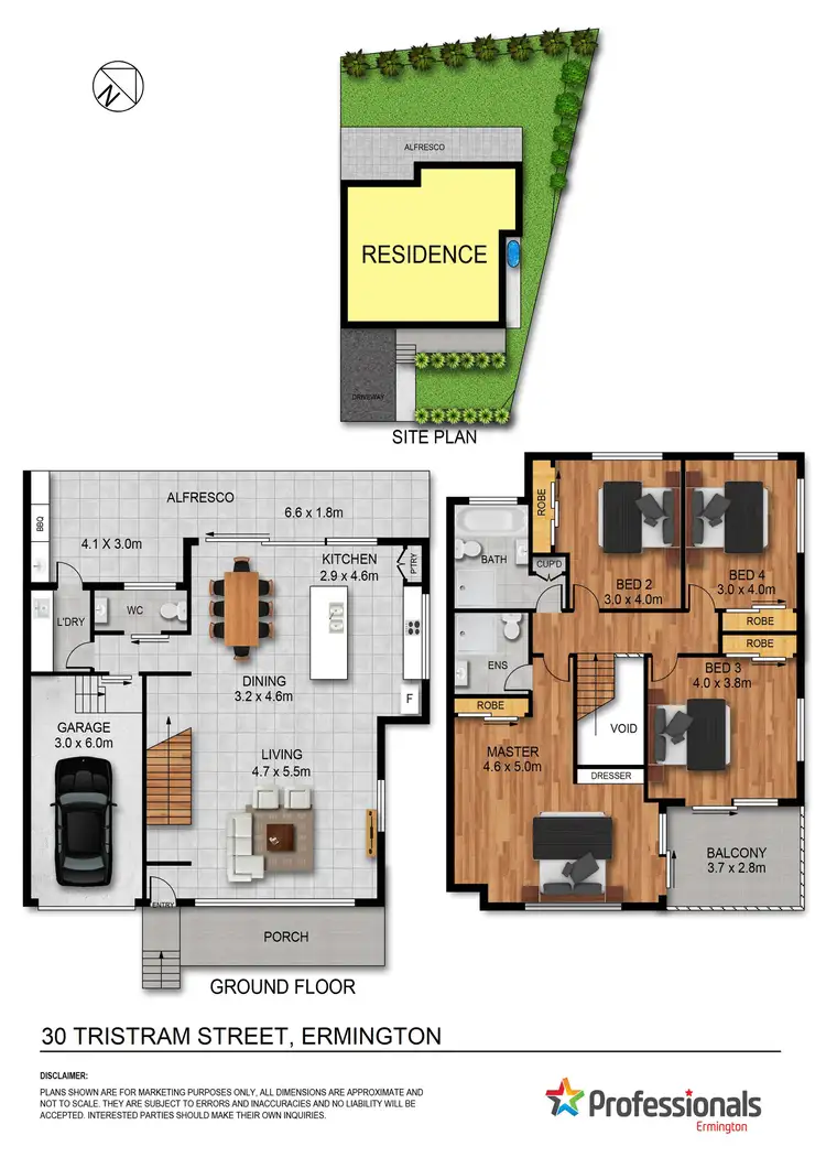 Floorplan of Homely semi-detached listing, 30 Tristram Street, Ermington NSW 2115