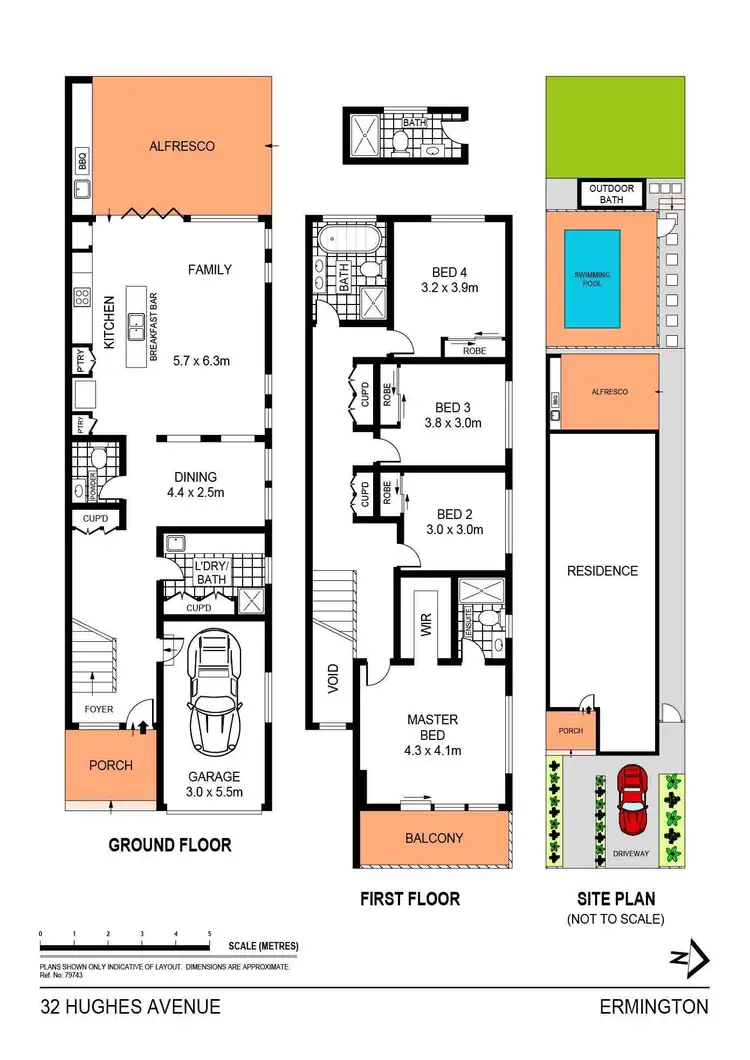 Floorplan of Homely semi-detached listing, 32 Hughes Avenue, Ermington NSW 2115