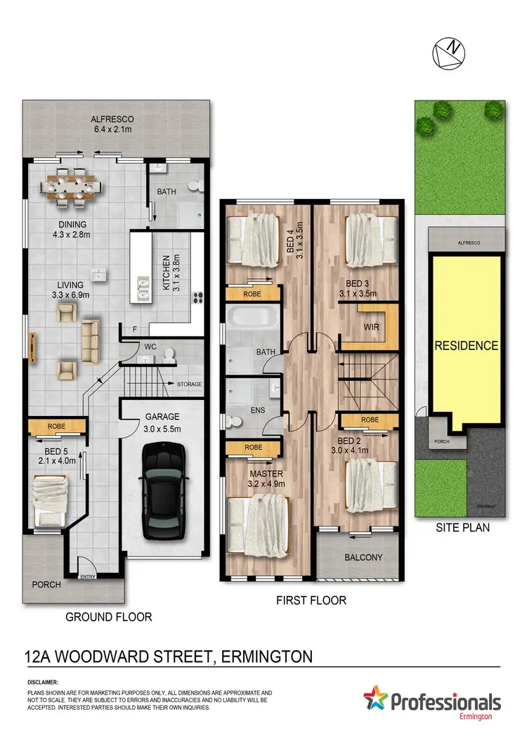 Floorplan of Homely semi-detached listing, 12A Woodward Street, Ermington NSW 2115