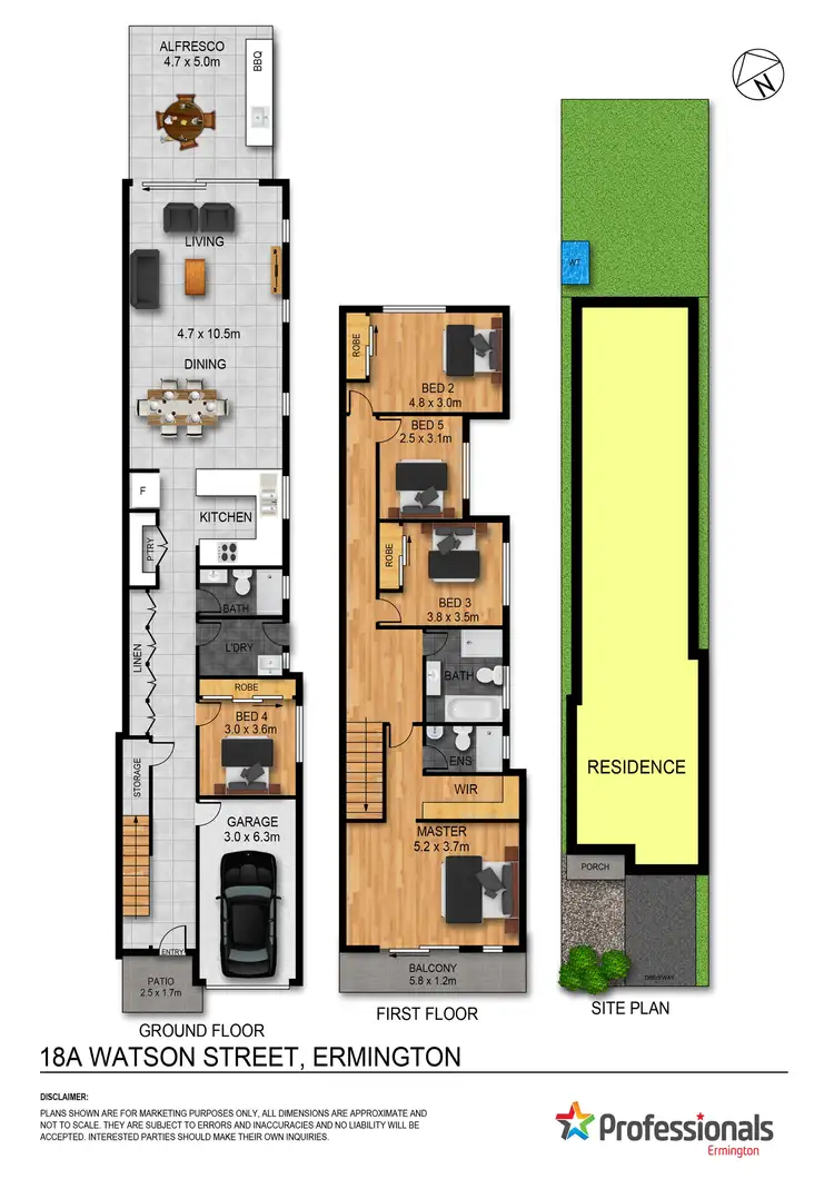 Floorplan of Homely semi-detached listing, 18A Watson Street, Ermington NSW 2115