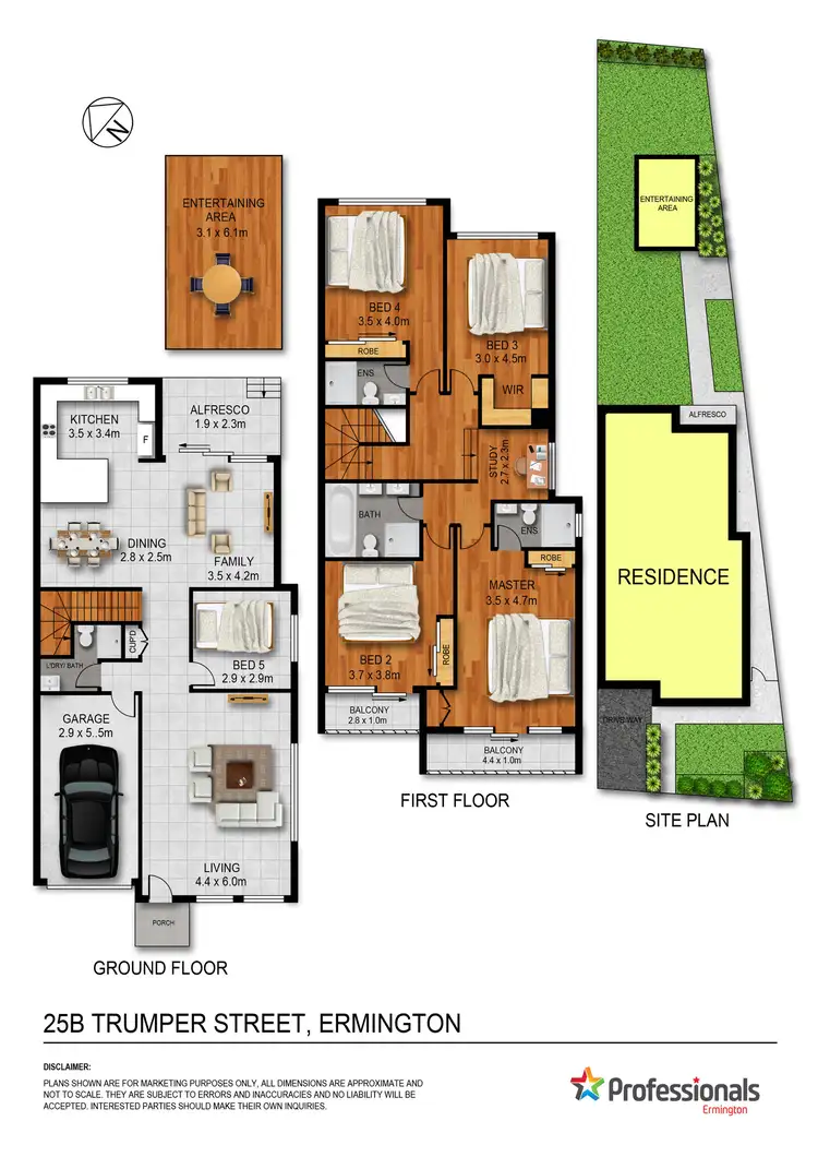 Floorplan of Homely semi-detached listing, 25B Trumper Street, Ermington NSW 2115