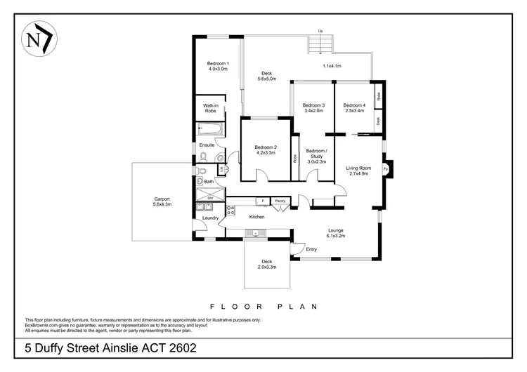 Floorplan of Homely house listing, 5 Duffy Street, Ainslie ACT 2602