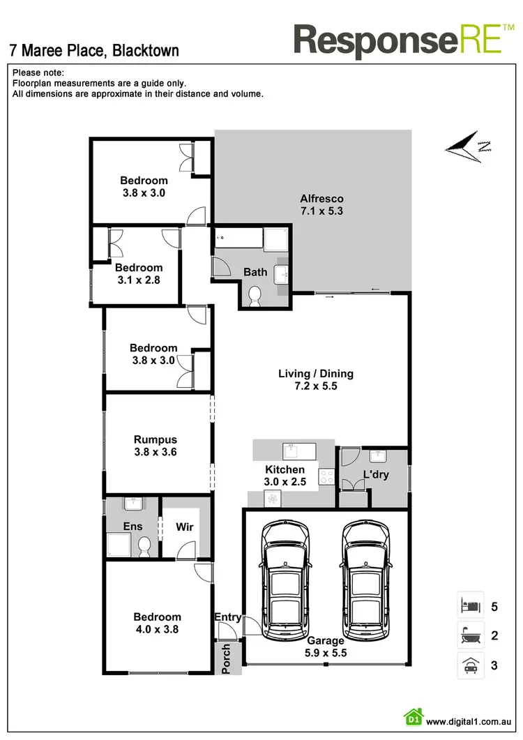 Floorplan of Homely house listing, 7 Maree Place, Blacktown NSW 2148