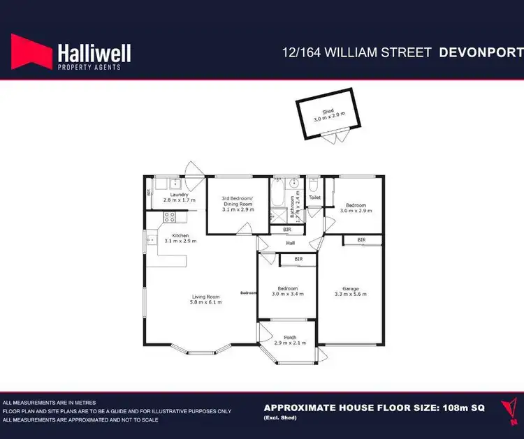 Floorplan of Homely unit listing, 12/164 William Street, Devonport TAS 7310