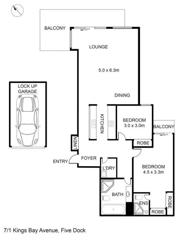 Floorplan of Homely apartment listing, 7/1 Kings Bay Avenue, Five Dock NSW 2046