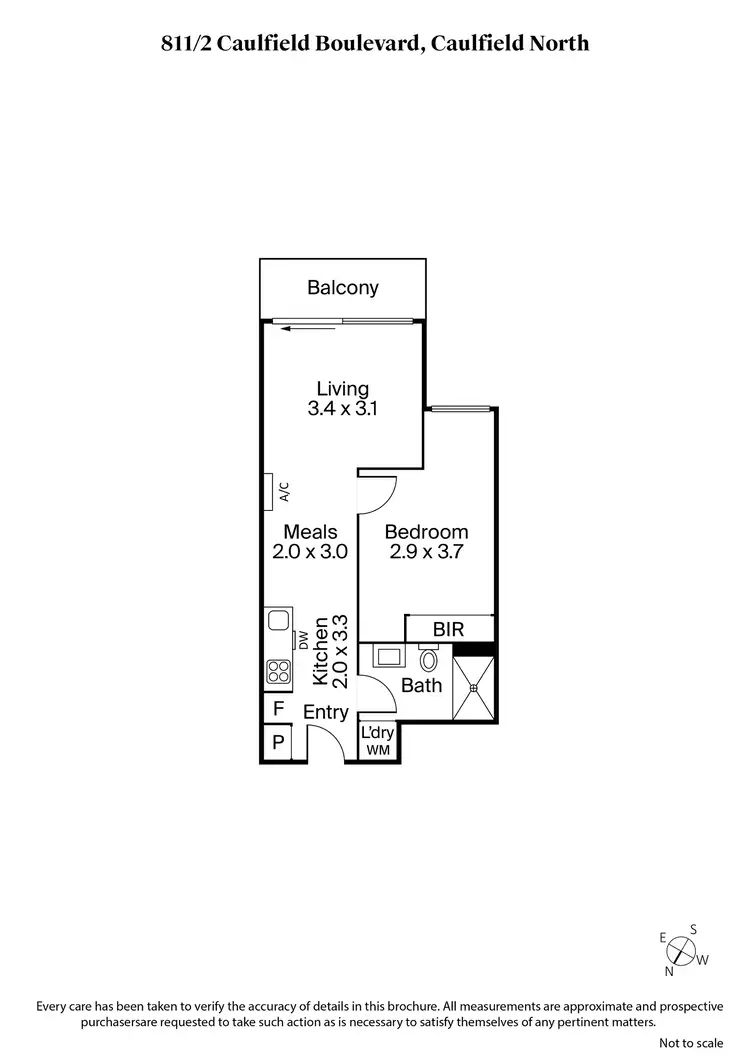 Floorplan of Homely apartment listing, A811/2 Caulfield Boulevard, Caulfield North VIC 3161