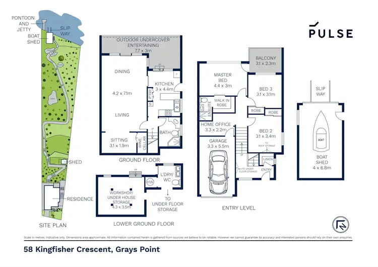Floorplan of Homely house listing, 58 Kingfisher Crescent, Grays Point NSW 2232