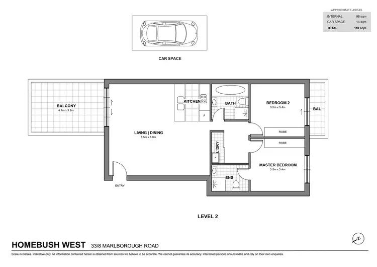 Floorplan of Homely apartment listing, 33/8 Marlborough Road, Homebush West NSW 2140