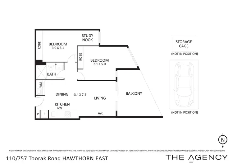 Floorplan of Homely apartment listing, 110/757 Toorak Road, Hawthorn East VIC 3123