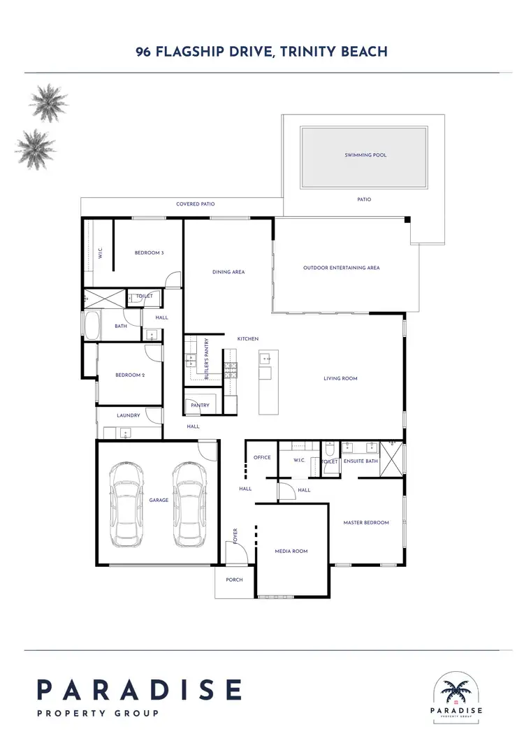 Floorplan of Homely house listing, 96 Flagship Drive, Trinity Beach QLD 4879