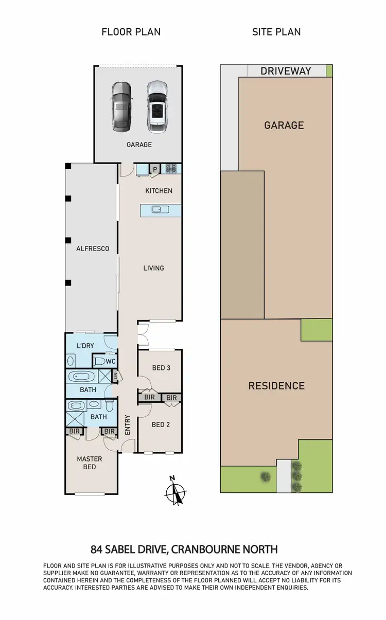 Floorplan of Homely house listing, 84 Sabel Drive, Cranbourne North VIC 3977