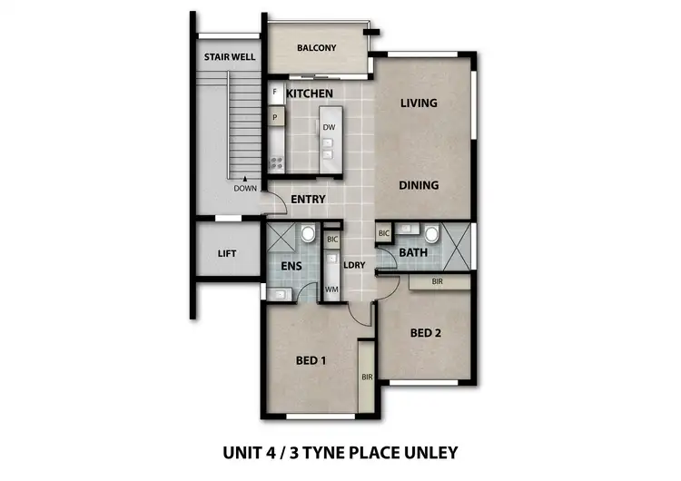 Floorplan of Homely unit listing, 1,2 & 4/3 Tyne Place, Unley SA 5061