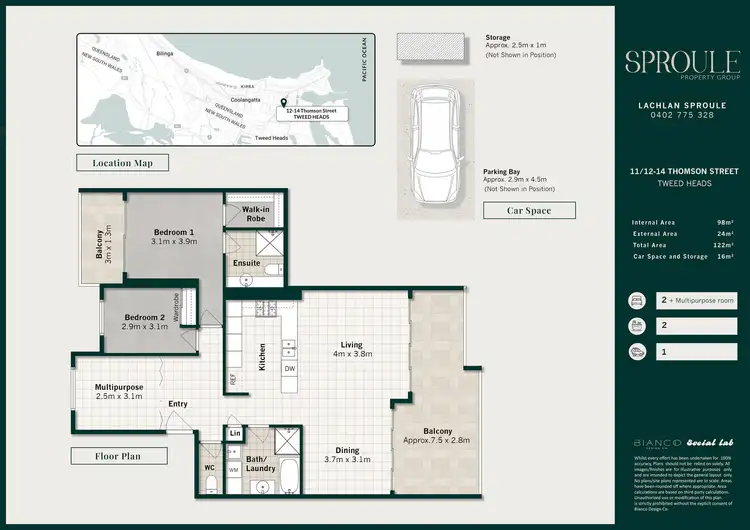 Floorplan of Homely apartment listing, 11/12-14 Thomson Street, Tweed Heads NSW 2485