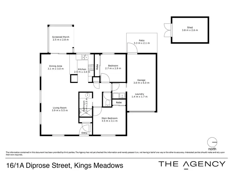 Floorplan of Homely retirement listing, 16/1A Diprose Street, Kings Meadows TAS 7249