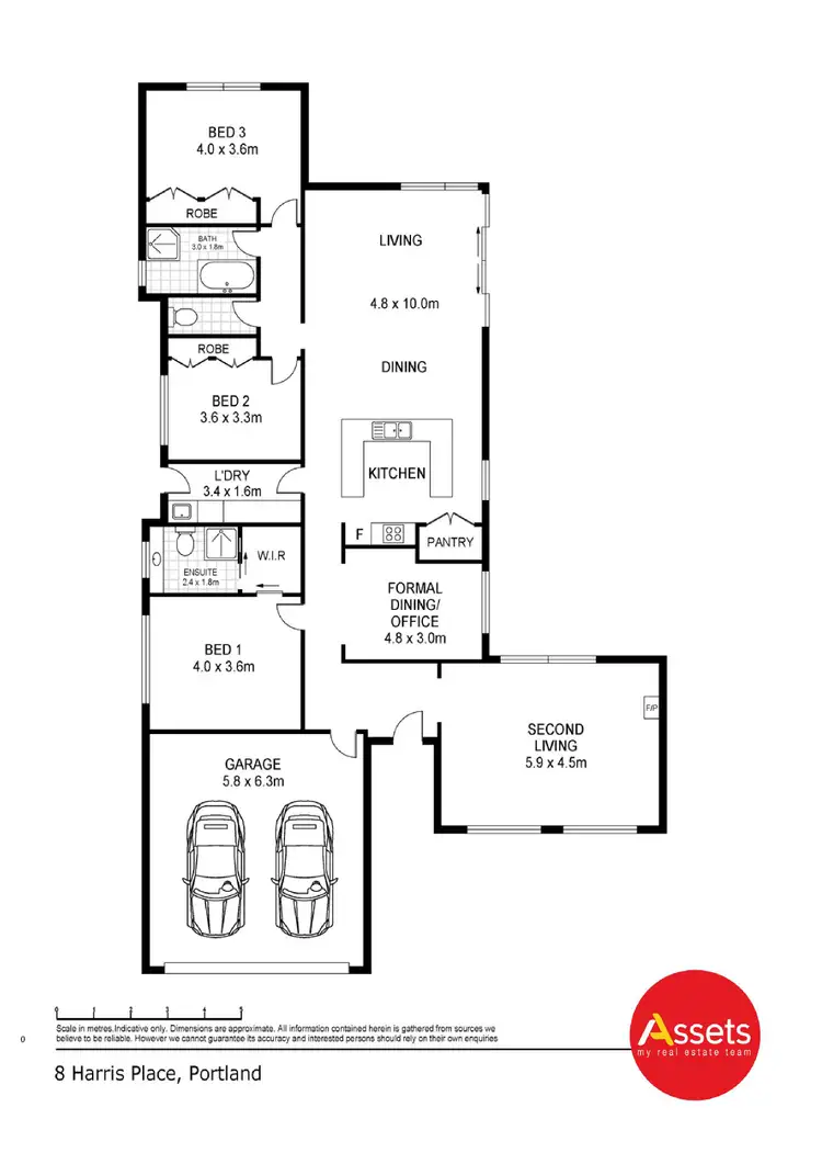Floorplan of Homely house listing, 8 Harris Place, Portland VIC 3305