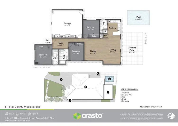 Floorplan of Homely house listing, 5 Tolai Court, Mudgeeraba QLD 4213