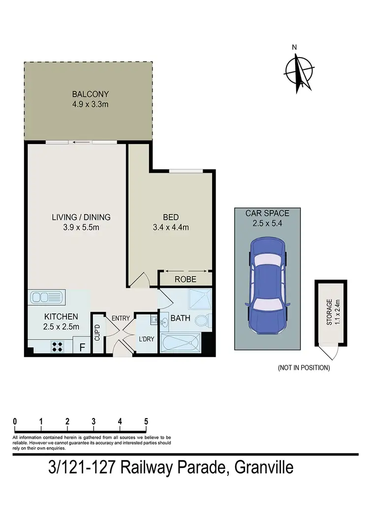 Floorplan of Homely unit listing, 3/121-127 Railway Parade, Granville NSW 2142