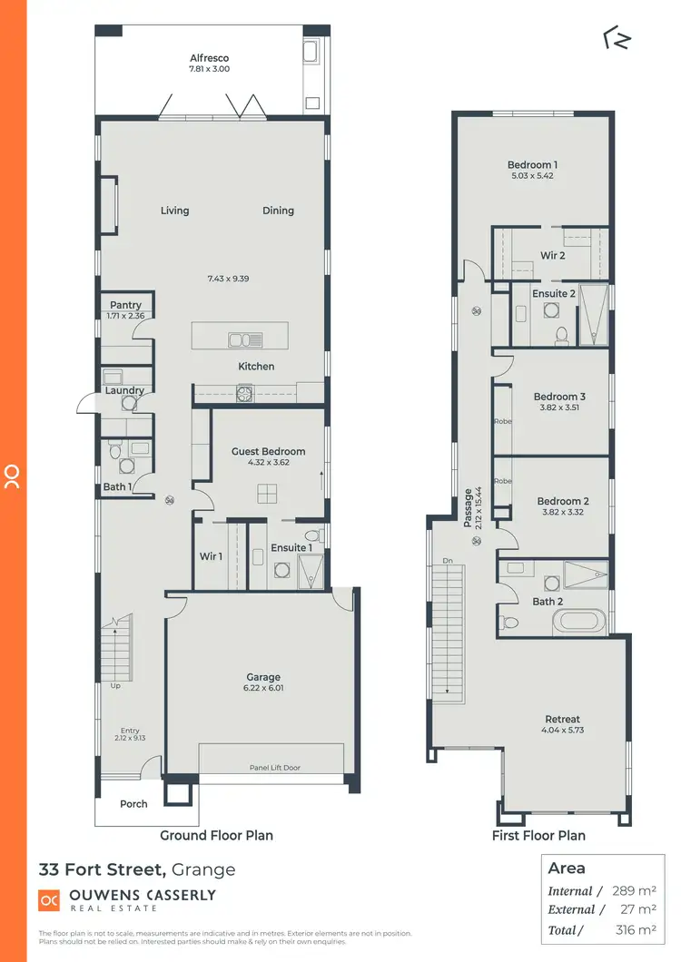 Floorplan of Homely house listing, Res 1 & 2/33 Fort Street, Grange SA 5022