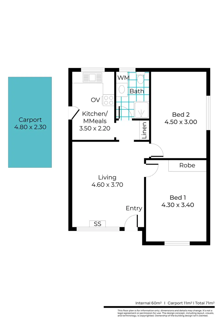 Floorplan of Homely unit listing, 9/385 Marion Road, Plympton SA 5038