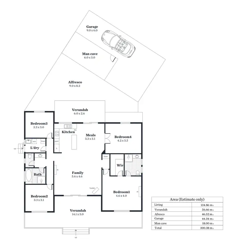 Floorplan of Homely house listing, 2 Heron Drive, North Beach SA 5556