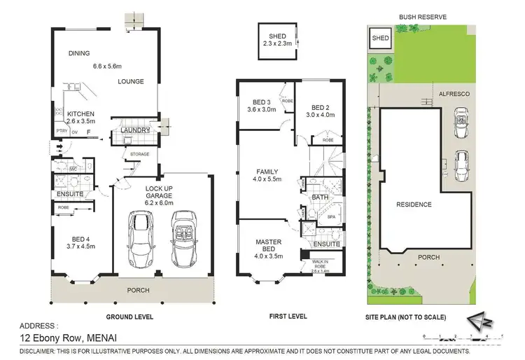 Floorplan of Homely house listing, 12 Ebony Row, Menai NSW 2234