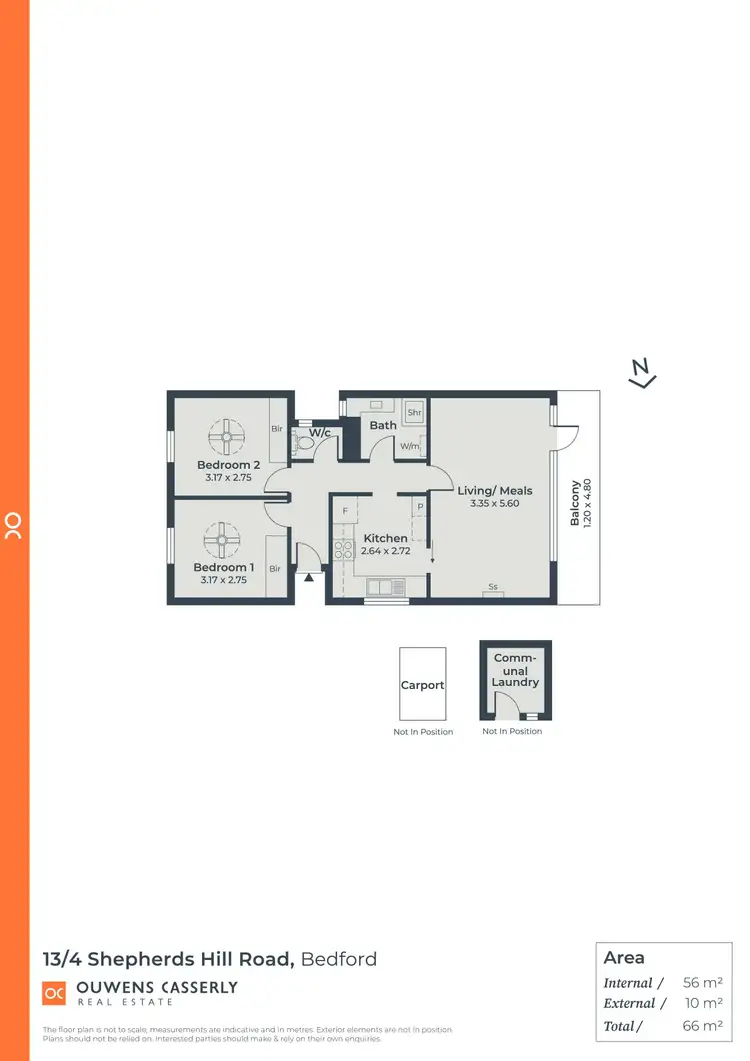 Floorplan of Homely unit listing, 13/4 Shepherds Hill Road, Bedford Park SA 5042