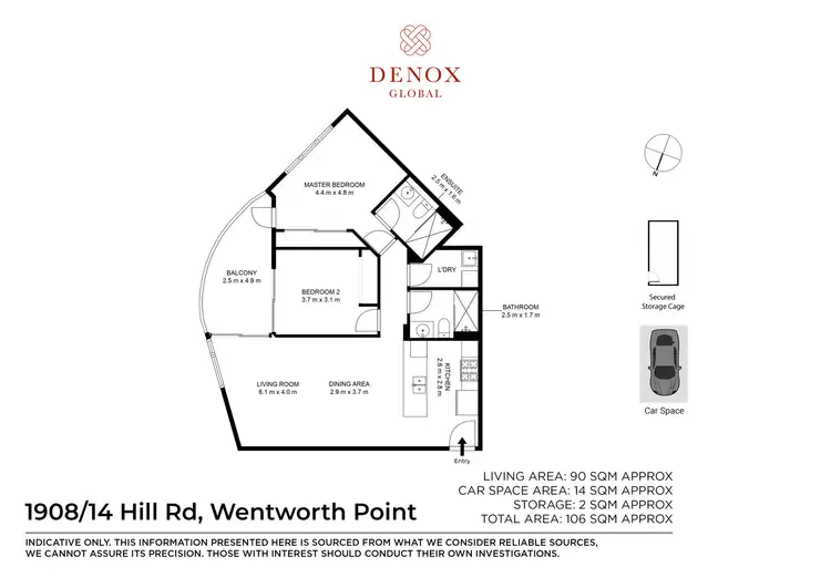 Floorplan of Homely apartment listing, 1908/14 Hill Road, Wentworth Point NSW 2127