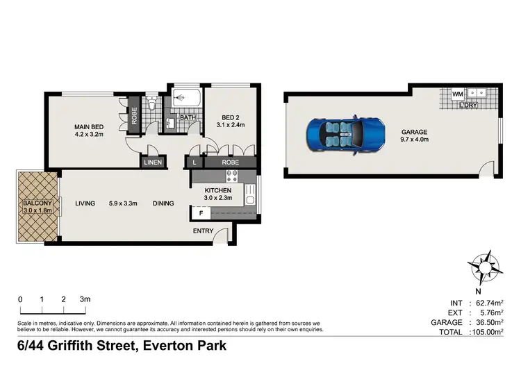 Floorplan of Homely unit listing, 6/44 Griffith Street, Everton Park QLD 4053