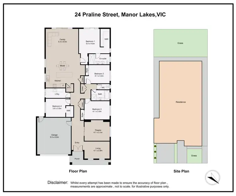 Floorplan of Homely house listing, 24 Praline Street, Manor Lakes VIC 3024