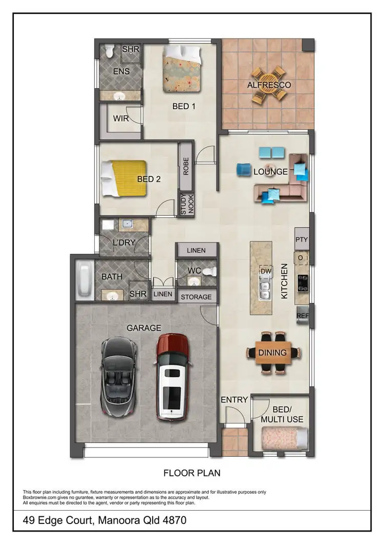 Floorplan of Homely house listing, 49 Edge Court, Manoora QLD 4870