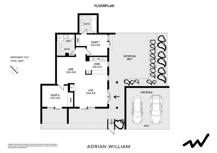 Floorplan of Homely apartment listing, 2/20 Fitzgerald Street, Newtown NSW 2042