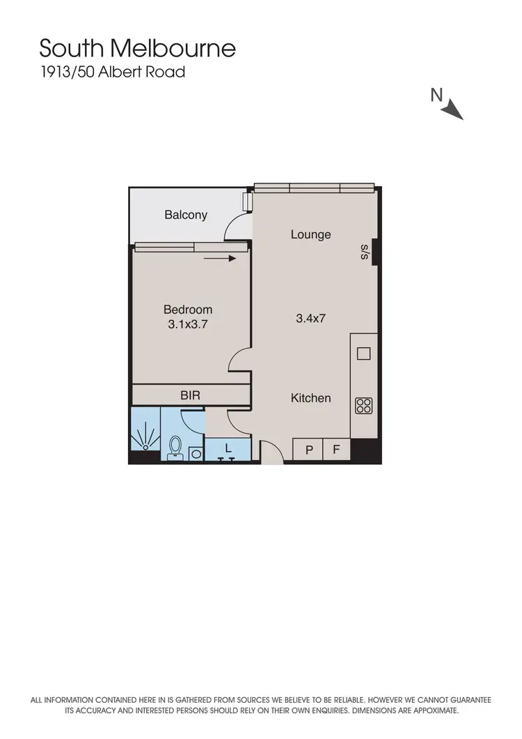 Floorplan of Homely apartment listing, 1913/50 Albert Road, South Melbourne VIC 3205