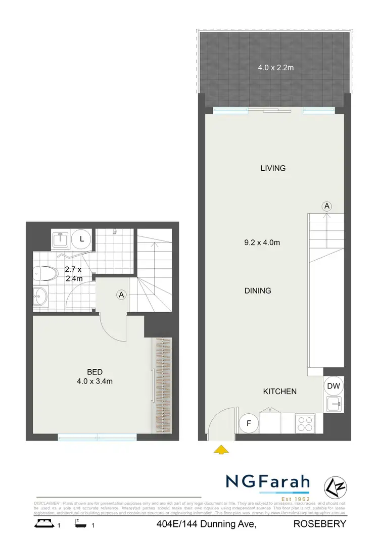 Floorplan of Homely apartment listing, 404E/144 Dunning Avenue, Rosebery NSW 2018