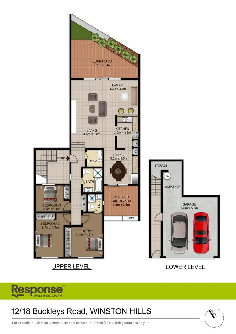 Floorplan of Homely townhouse listing, 12/18 Buckleys Road, Winston Hills NSW 2153