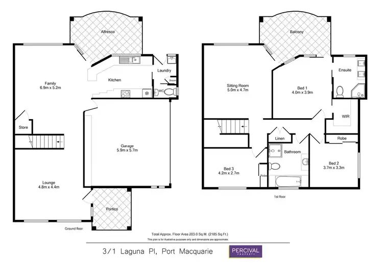 Floorplan of Homely townhouse listing, 3/1 Laguna Place, Port Macquarie NSW 2444