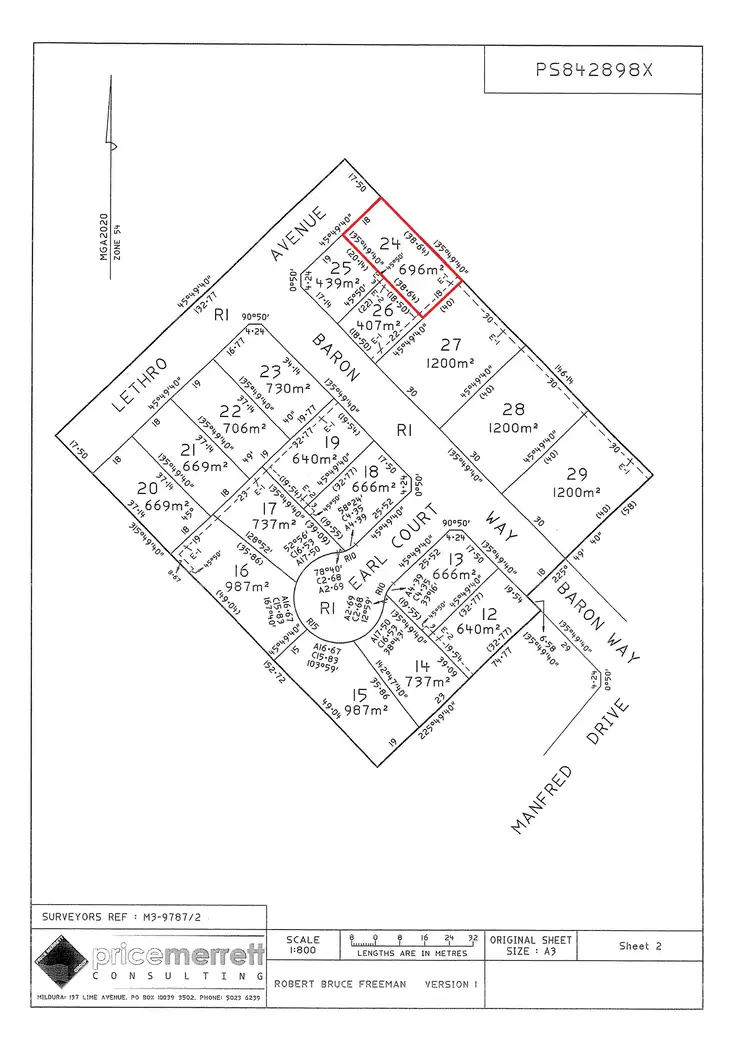 Floorplan of Homely land listing, LOT 24, 17 Lethro Avenue, Mildura VIC 3500